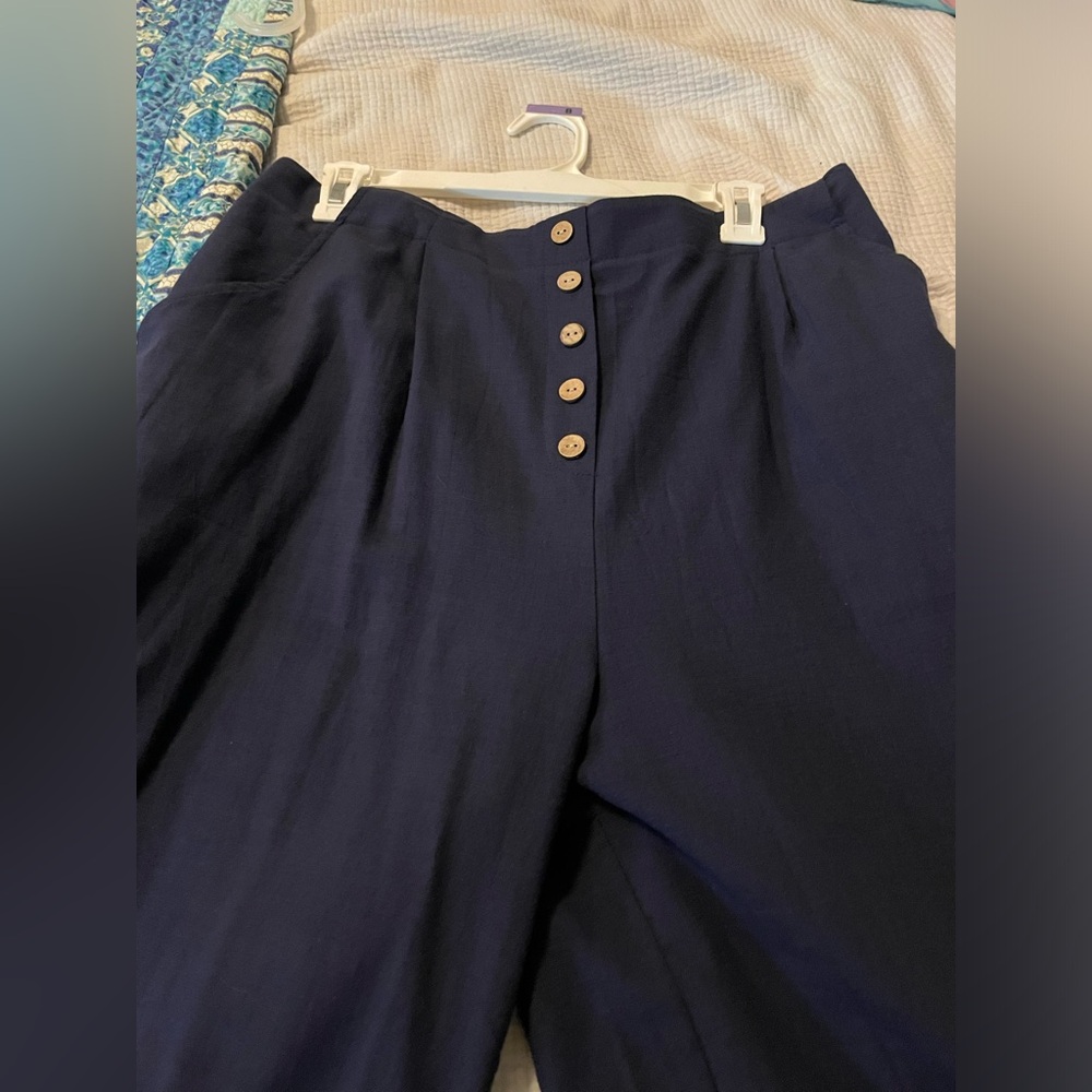 Navy blue palazzo pants - Picture 3 of 4